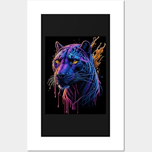 Splash Art of a Jaguar Posters and Art